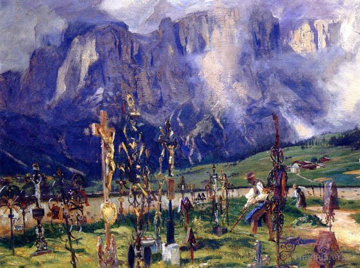 John Singer Sargent Types de peintures - Cimetière au Tyrol