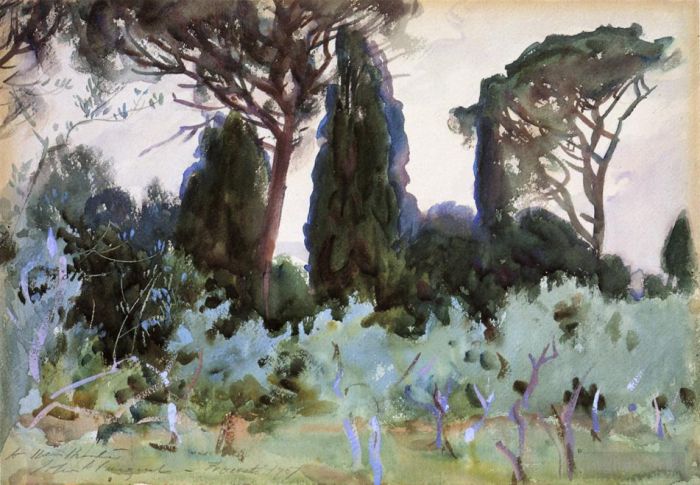 John Singer Sargent Types de peintures - Paysage près de Florence
