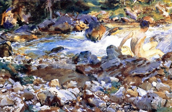 John Singer Sargent Types de peintures - Ruisseau de montagne