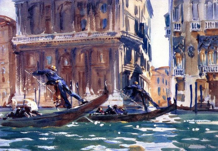 John Singer Sargent Types de peintures - Sur le canal