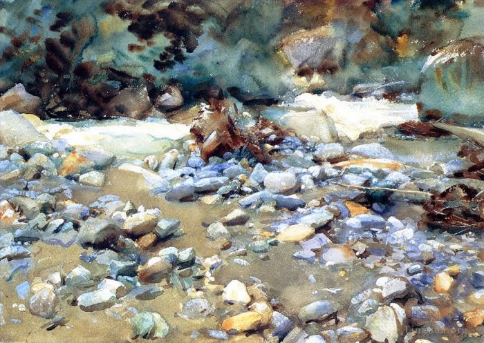John Singer Sargent Types de peintures - Lit Purtud d'un torrent glaciaire
