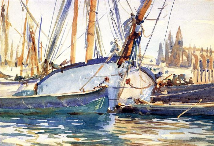 John Singer Sargent Types de peintures - Expédition en bateau à Majorque