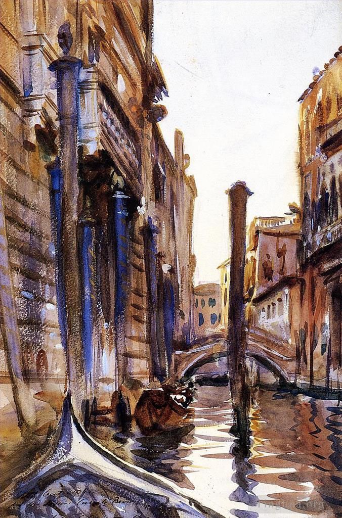 John Singer Sargent Types de peintures - Canal latéral à Venise