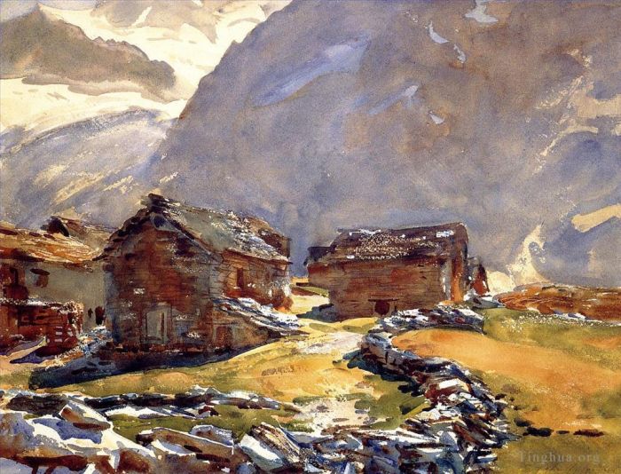 John Singer Sargent Types de peintures - Chalets Col du Simplon