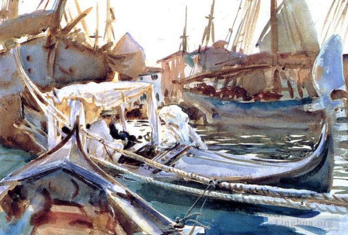 John Singer Sargent Types de peintures - Esquisse sur le bateau Giudecca