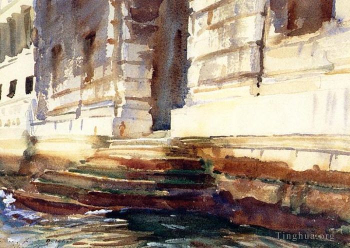 John Singer Sargent Types de peintures - Marches d'un palais