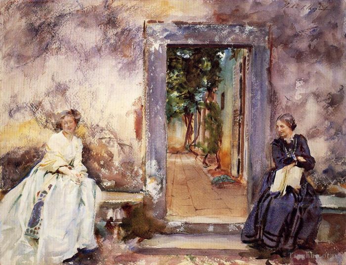 John Singer Sargent Types de peintures - Le mur du jardin