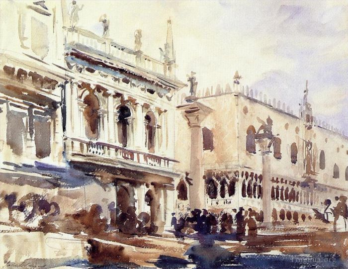 John Singer Sargent Types de peintures - La Piazzetta et le Palais des Doges