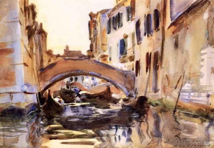 John Singer Sargent Types de peintures - Canal vénitien