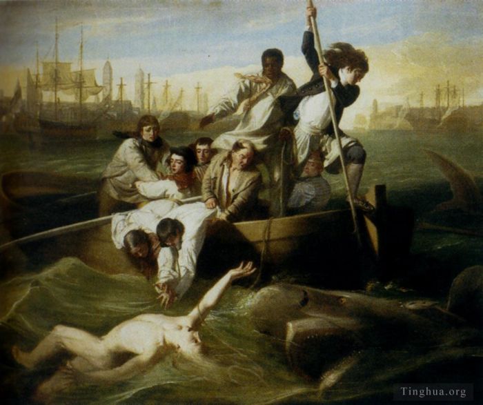 John Singleton Copley Peinture à l'huile - Brrok Watson et le requin