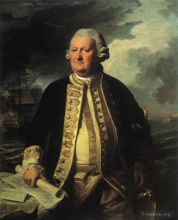 John Singleton Copley Peinture à l'huile - Clark Gayton, amiral du Blanc
