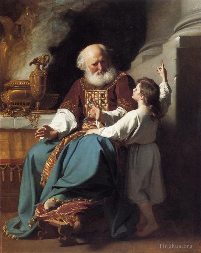 John Singleton Copley Peinture à l'huile - Samuel lisant à Eli les jugements de Dieu sur la maison d'Elis