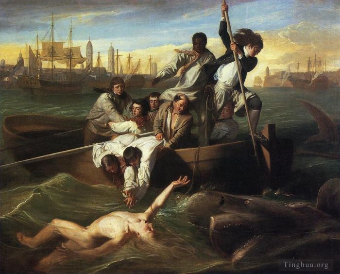 John Singleton Copley Peinture à l'huile - Watson et le requin