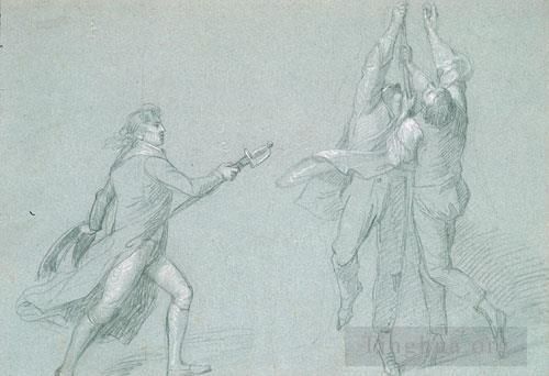 John Singleton Copley Types de peintures - Etude pour la reddition de l'amiral hollandais 1798