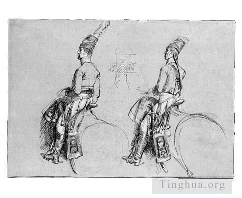 John Singleton Copley Types de peintures - Deux figures équestres