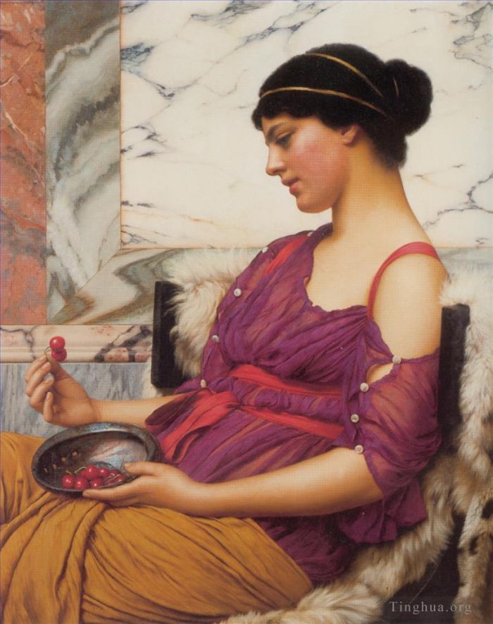 John William Godward Peinture à l'huile - Isménie 1908