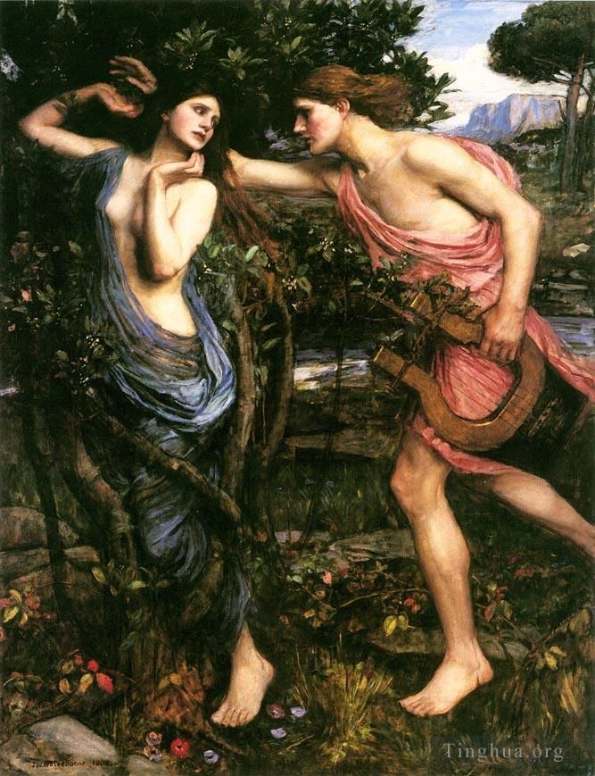 John William Waterhouse Peinture à l'huile - Apollon et Daphné FR