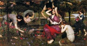 John William Waterhouse œuvres - La flore et les zéphyrs