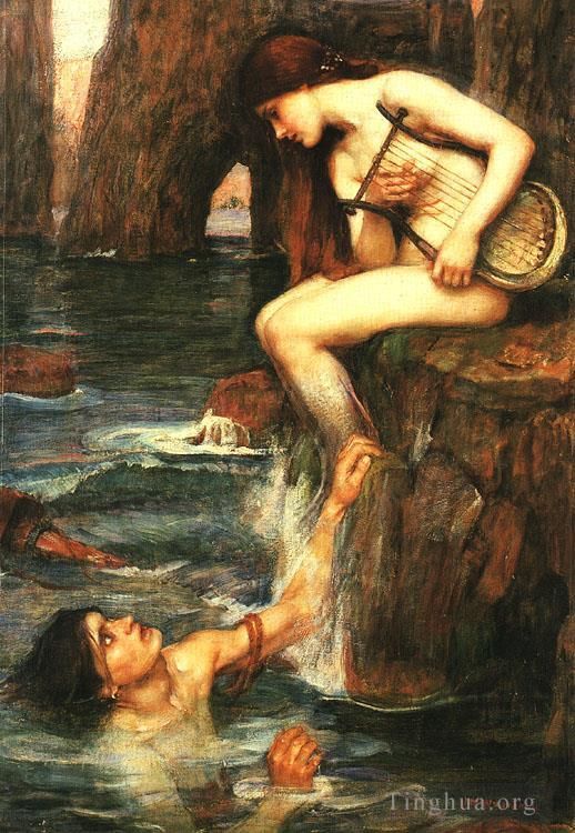 John William Waterhouse Peinture à l'huile - La SirèneUn Arthurien