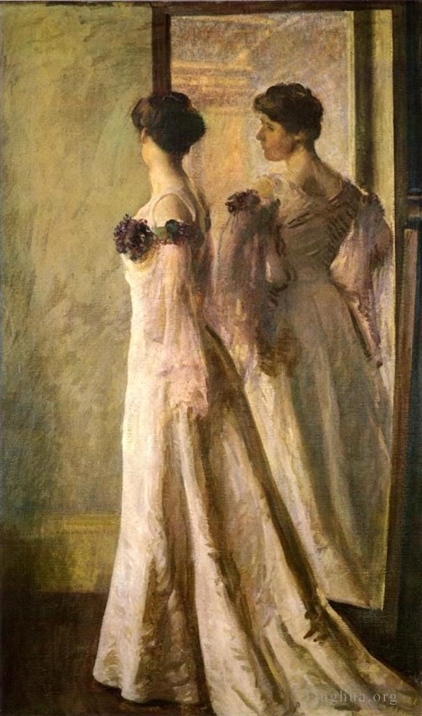 Joseph Rodefer DeCamp Peinture à l'huile - La robe héliotrope