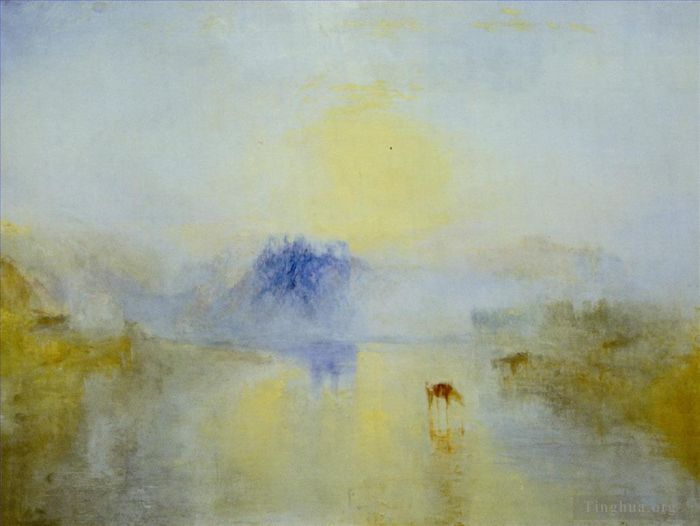 Joseph Mallord William Turner Peinture à l'huile - 4 Turner au lever du soleil du château de Norham