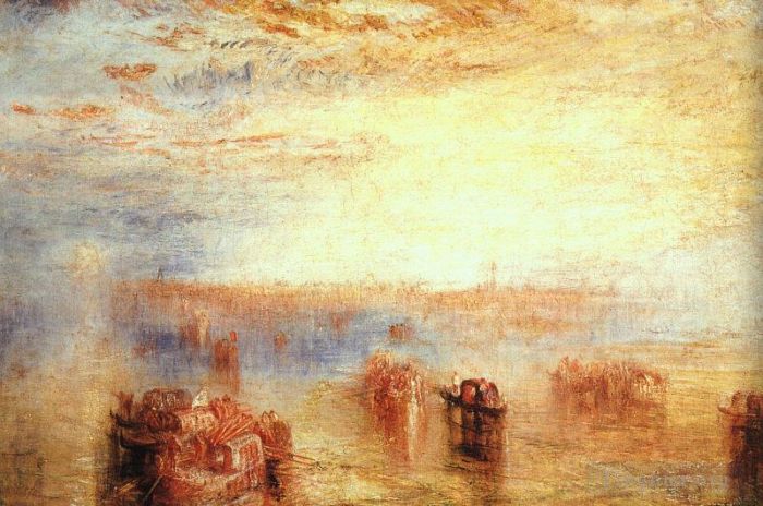 Joseph Mallord William Turner Peinture à l'huile - Approche de Venise 1843