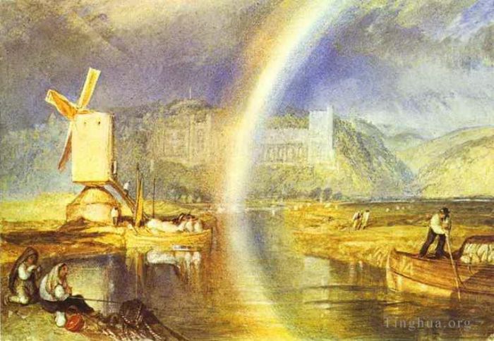 Joseph Mallord William Turner Peinture à l'huile - Château d'Arundel avec Rainbow Turner