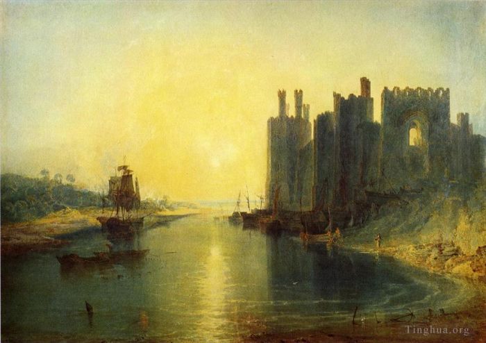 Joseph Mallord William Turner Peinture à l'huile - Château de Caernarvon