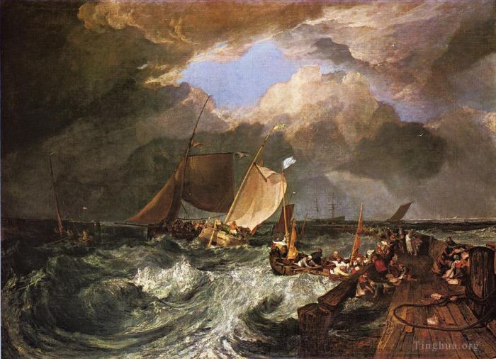 Joseph Mallord William Turner Peinture à l'huile - Jetée de Calais avec poissards français