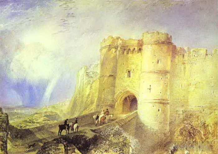 Joseph Mallord William Turner Peinture à l'huile - Château de Carisbrook Île de Wight Turner