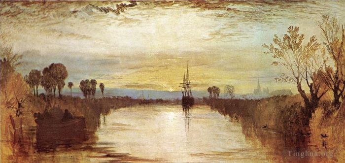 Joseph Mallord William Turner Peinture à l'huile - Canal de Chichester