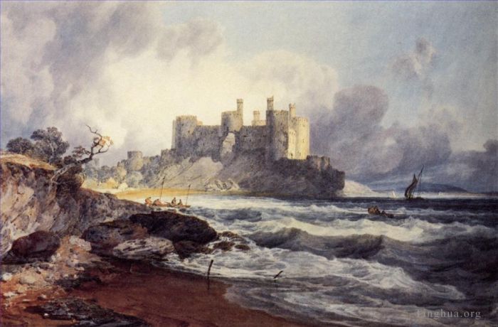 Joseph Mallord William Turner Peinture à l'huile - Château de Conway