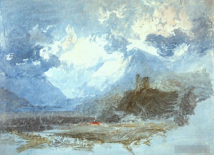 Joseph Mallord William Turner Peinture à l'huile - Château de Dolbadern 1799