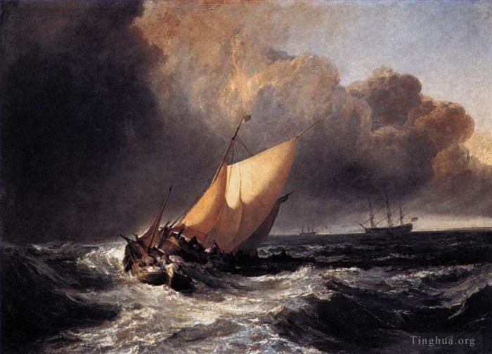 Joseph Mallord William Turner Peinture à l'huile - Bateaux hollandais dans un Gale Turner
