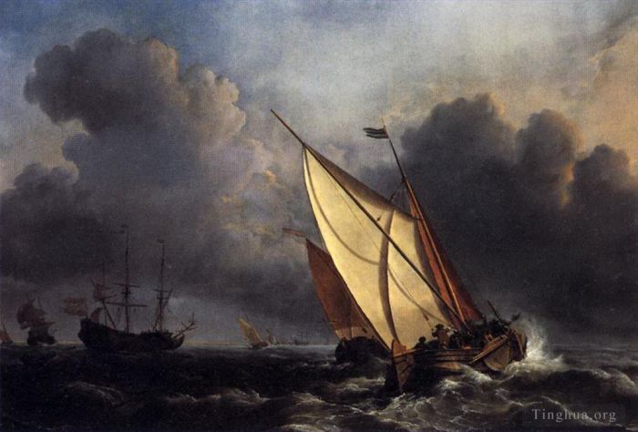 Joseph Mallord William Turner Peinture à l'huile - Bateaux de pêche hollandais dans un Storm Turner