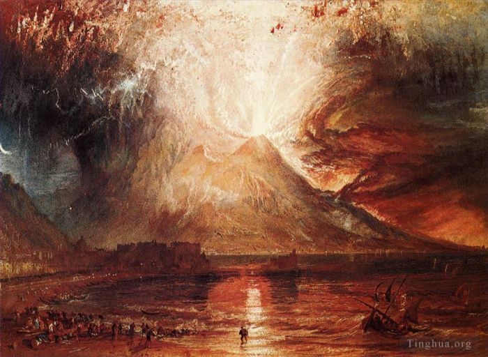 Joseph Mallord William Turner Peinture à l'huile - Éruption du Vésuve