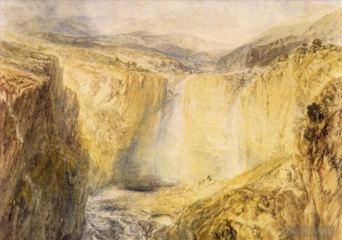 Joseph Mallord William Turner Peinture à l'huile - Chute des Tees Yorkshire