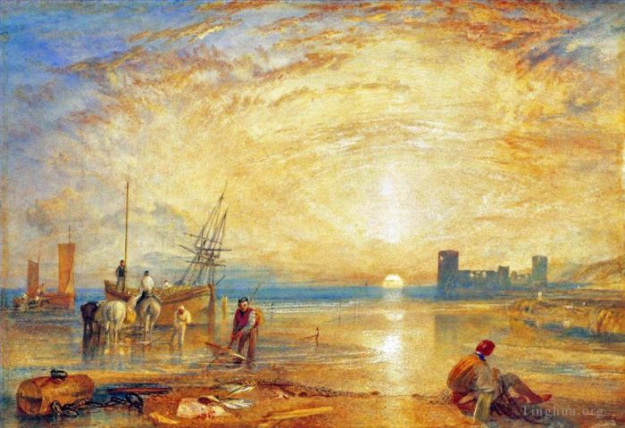 Joseph Mallord William Turner Peinture à l'huile - Tourneur du château de Flint