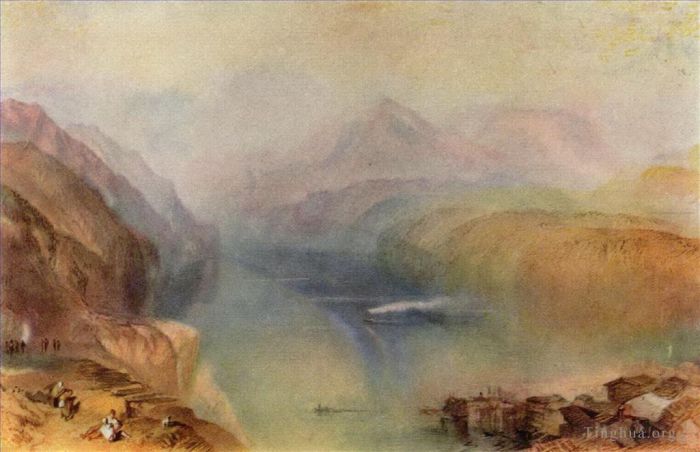Joseph Mallord William Turner Peinture à l'huile - Lac des Quatre-Cantons Turner