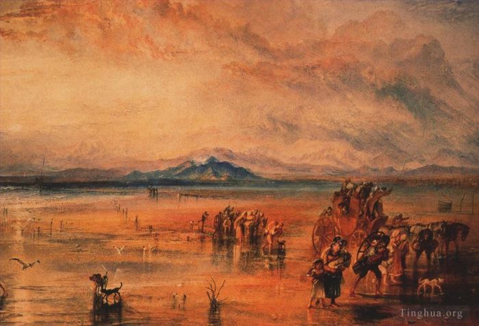 Joseph Mallord William Turner Peinture à l'huile - Sables de Lancaster