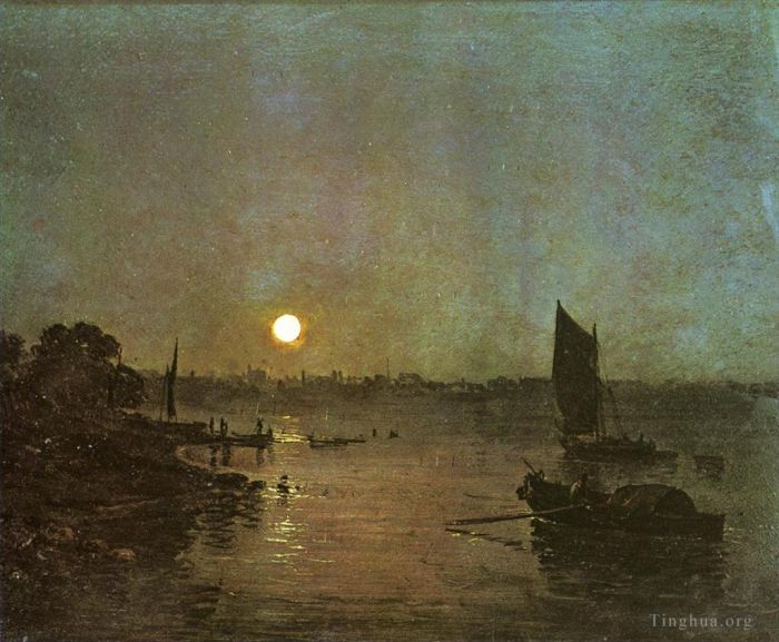 Joseph Mallord William Turner Peinture à l'huile - Clair de lune Un Stody à Millbank
