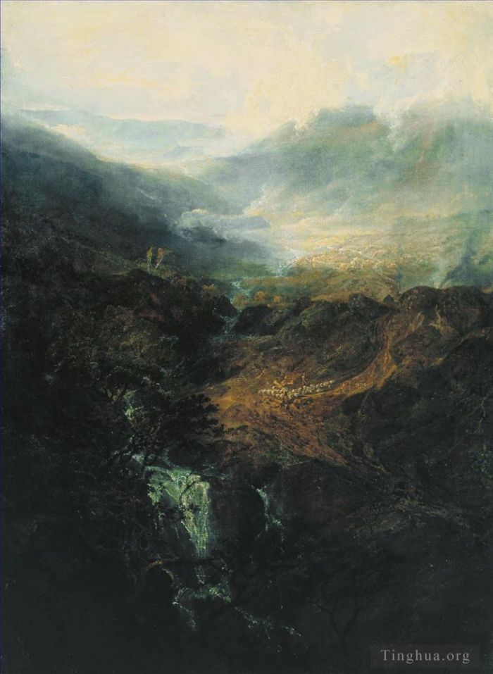 Joseph Mallord William Turner Peinture à l'huile - Tourneur de lever de soleil du château de Norham