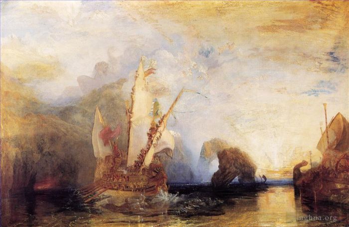 Joseph Mallord William Turner Peinture à l'huile - Ulysse se moquant de Polyphème
