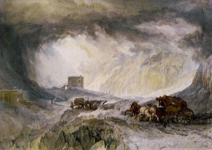 Joseph Mallord William Turner Peinture à l'huile - Passage du Mont Cenis