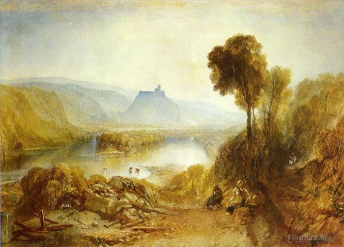 Joseph Mallord William Turner Peinture à l'huile - Château de Prudhoe dans le Northumberland