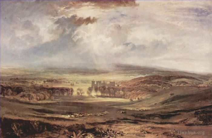 Joseph Mallord William Turner Peinture à l'huile - Château de Raby Résidence du comte de Darlington Turner