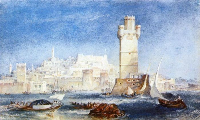 Joseph Mallord William Turner Peinture à l'huile - Rhodes