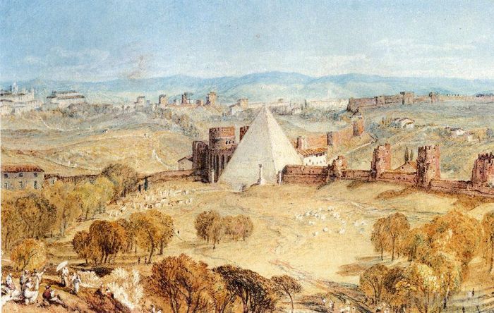 Joseph Mallord William Turner Peinture à l'huile - Rome depuis le Mont Testaccio