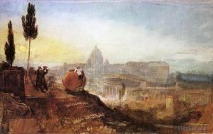 Joseph Mallord William Turner œuvres - Rome St Pierre depuis la Villa Barberini