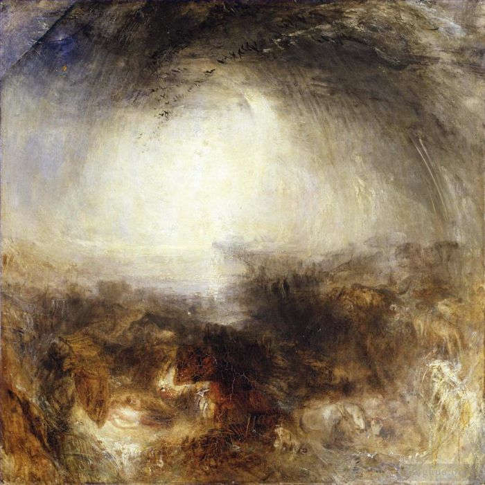 Joseph Mallord William Turner Peinture à l'huile - Ombre et obscurité Le soir du déluge Turner